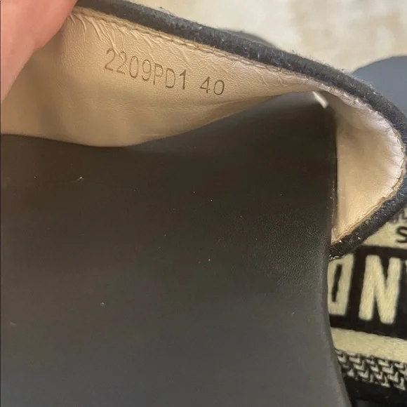Christian Dior DWay Slides Navy Size 40 - Picture 5 of 7